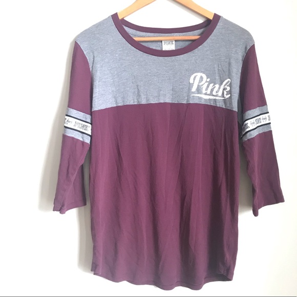Pink VS Tee Long Sleeves size L